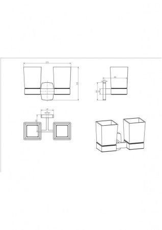 Стакан CeramaLux Cube 12603