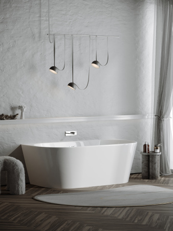 Ванна акриловая Sancos First FB10 170х80 отдельностоящая овальная с каркасом