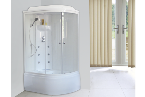 Душевая кабина Royal Bath ВК RB8120BK3-WT-L 120х80 асимметричная - фото 2