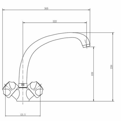 Смеситель для кухни Fashun A4226 на мойку хром - фото 3