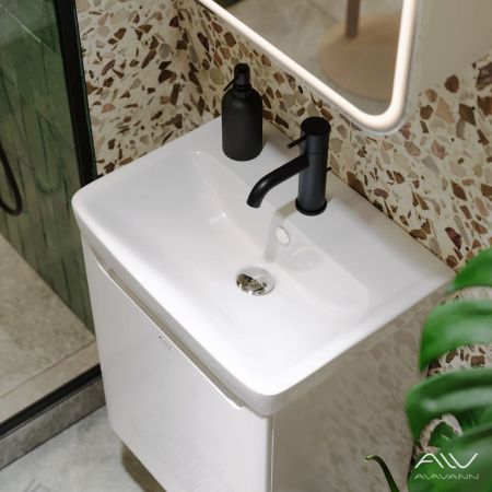 Тумба с раковиной Alavann Lana ALV0975000 50х40 подвесная цвет белый