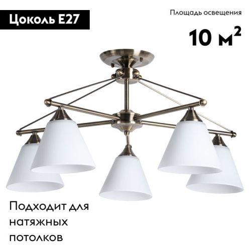 Люстра потолочная Arte Lamp Copter (Цоптер) A3208PL-5AB - фото 2