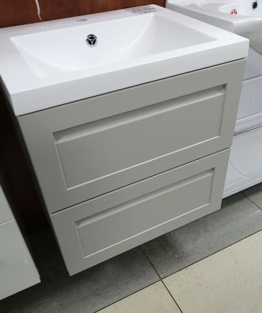 Тумба под раковину Art&Max PLATINO AM-Platino-580-2C-SO-GCM 60х50 подвесная цвет серый