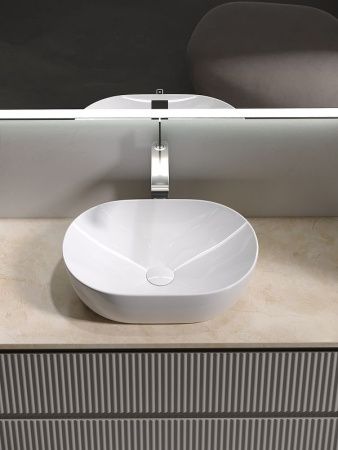 Тумба под раковину Sancos SNOB R SNR100CE 100х40 подвесная цвет бежевый