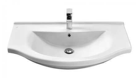 Раковина мебельная керамическая Santek Эльбрус 90 1.WH11.0.790 91х52 накладная цвет белый 1 отверстие под смеситель