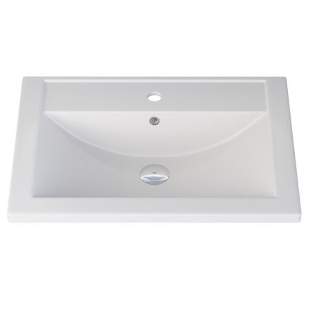 Раковина из искусственного камня Uperwood Foster Quartz 291030051 60х40 полувстраиваемая цвет белый