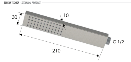 Душевая лейка Remer X Style Inox SS317RRX цвет нержавеющая сталь