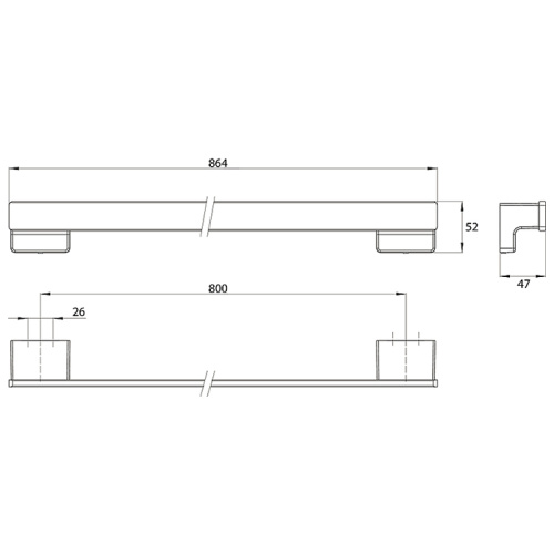 Полотенцедержатель Emco Cue 3260 001 80 - фото 2