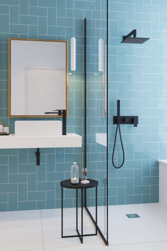 Душевая система AQG Bold 19BOLEC24005 встраиваемая цвет черный матовый - фото 3