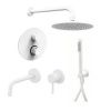 Душевая система Paffoni Light KITLIQ018BO006 встраиваемая в стену цвет белый с термостатом