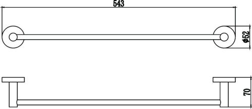 Полотенцедержатель Savol S-508724 - фото 3