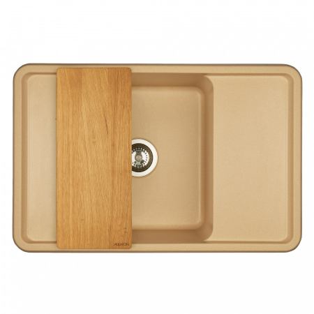 Кухонная мойка Aquaton Беллис 1A725032BS260 78х51 цвет бежевый поверхность матовая