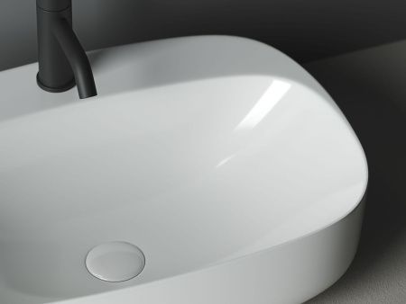 Раковина из сантехнического фарфора Ceramica Nova ELEMENT CN5012 60х40 накладная цвет белый 1 отверстие под смеситель