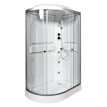 Душевая кабина AvaCan L602RLED+GM 120х80 асимметричная с крышей ориентация правая