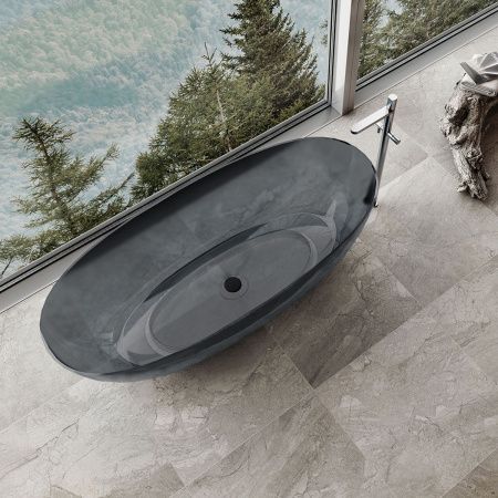 Ванна из полиэфирной смолы Vincea Solid Surface VBT-6T01B 170х75 отдельностоящая овальная