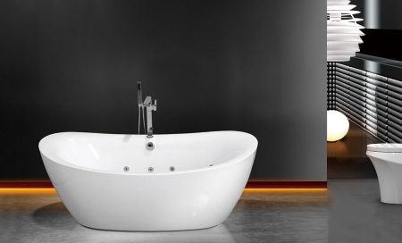 Ванна акриловая Frank 20109830 180х85 отдельностоящая овальная с каркасом