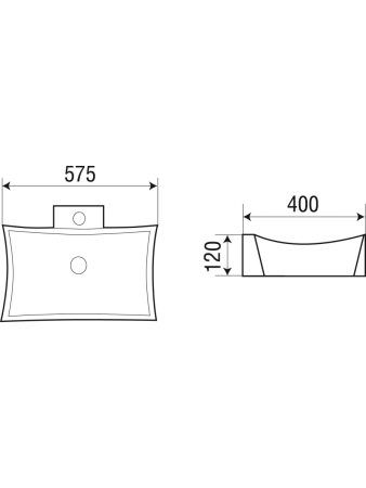 Раковина из сантехнического фаянса WeltWasser WW SK 10000003855 60х40 подвесная цвет белый без отверстий под смеситель