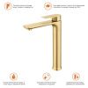 Смеситель для раковины ProHanss P35.15.03 на столешницу золото