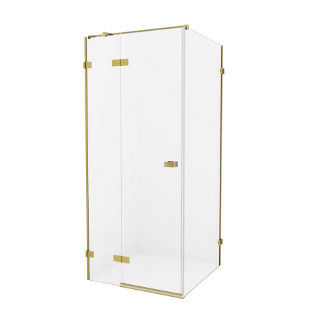 Душевой уголок New Trendy AVEXA Gold EXK-1742 90х80 стекло прозрачное профиль золото брашированное без поддона