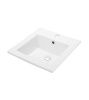 Раковина из сантехнического фарфора Orange B03-410w 40х40 встраиваемая цвет белый