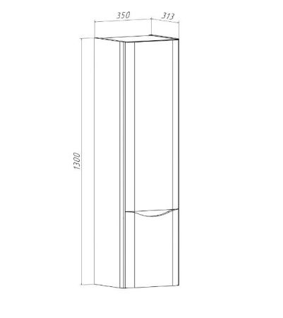 Шкаф-пенал RUNO Тоскана 00-00001420 35х21х131 подвесной цвет коричневый