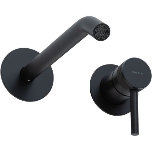 Смеситель для раковины Allen Brau Priority 5.31A03-31 встраиваемый в стену черный - фото 4