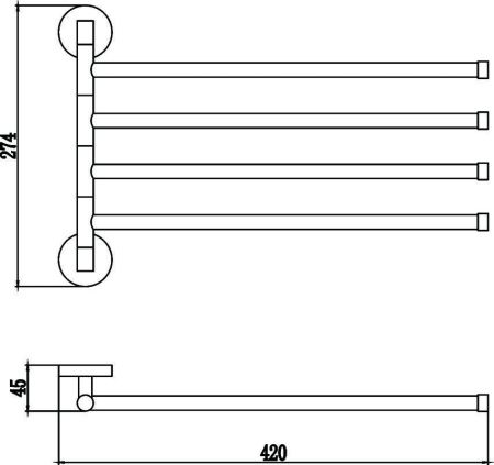 Полотенцедержатель Savol S-008704