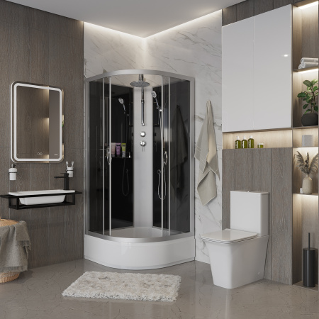 Душевая кабина Niagara Classic 35031434BKT 80х80 четверть круга без крыши ориентация универсальная