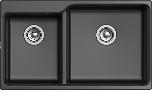 Кухонная мойка Rivelato AXEL X-90D antracite 87х52 цвет антрацит - фото 2