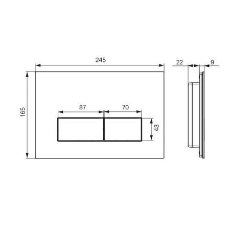 Клавиша смыва механическая Iddis On-X ONX01B0i77 цвет черный
