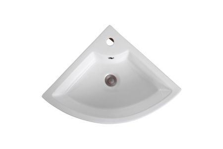 Раковина из сантехнического фарфора Aquatek AQ5166B-00 30х30 подвесная цвет белый 1 отверстие под смеситель