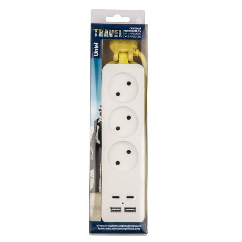 Удлинитель Uniel S-CT3-1,8UC WHITE/GREEN - фото 2