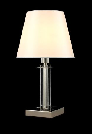 Настольная лампа Crystal Lux Nicolas (Ницолас) NICOLAS LG1 NICKEL/WHITE