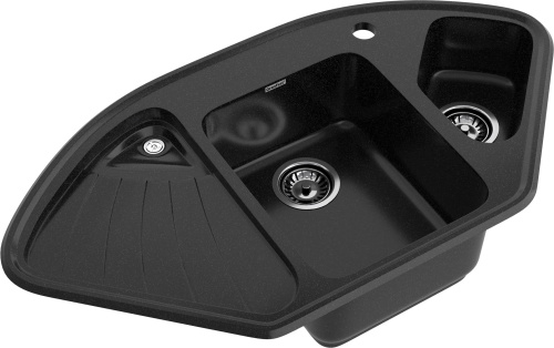 Кухонная мойка Granfest Corner C-1040E черный 104х56 цвет черный - фото 2