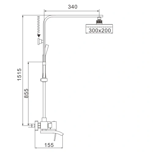 Душевая стойка Rose R1556F настенная цвет белый/хром - фото 3