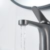 Смеситель Shevanik S6201T на раковину оружейная сталь