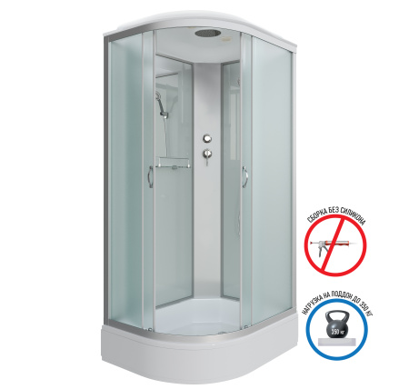 Душевая кабина Niagara Classic 333944R 130х90 асимметричная с крышей ориентация правая