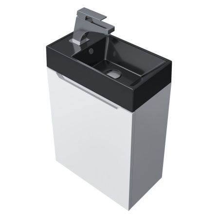 Раковина из искусственного камня Uperwood Classic New 2911021334 40х20 полувстраиваемая цвет черный