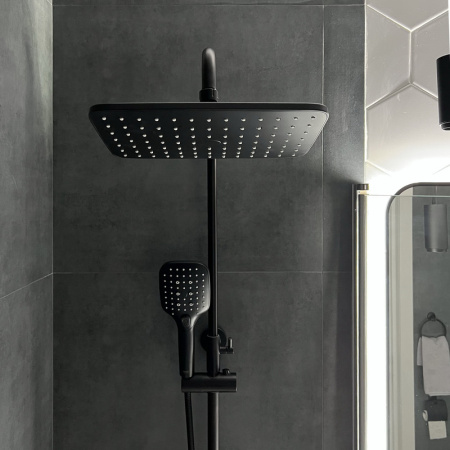 Верхний душ Bond Cube B07-9988 черный матовый