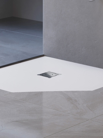 Душевой поддон из искусственного камня RGW Stone Tray (Стоун Трей) 16155100-01 100х100 белый без ножек