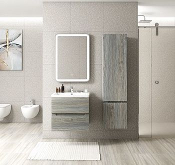 Шкаф-пенал Art&Max TECHNO AM-Techno-1600-AC-SO-LW635-R 40х160 подвесной цвет серый