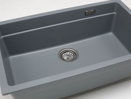 Кухонная мойка Grandex Aqua 500302 75х45 цвет серый поверхность матовая