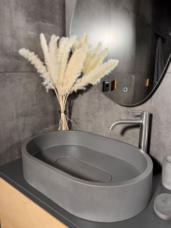 Раковина из искусственного камня Uperwood London 291020215 60х40 накладная цвет серый