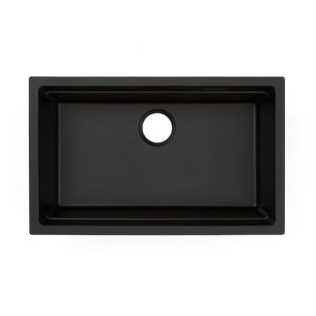 Кухонная мойка Grandex Aqua 500305 75х45 цвет черный поверхность матовая