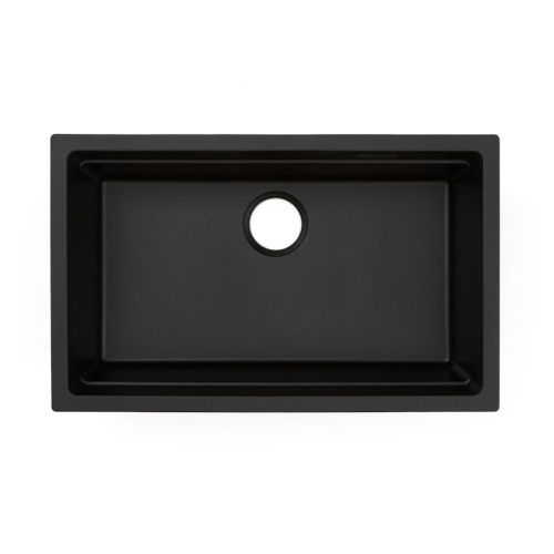 Кухонная мойка Grandex Aqua 500305 73х45 цвет черный металлик поверхность матовая - фото 4