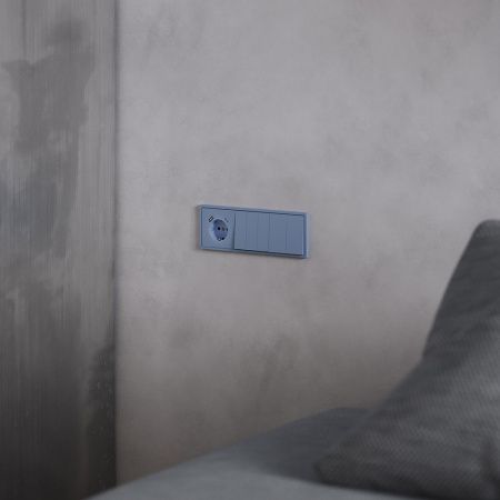 Накладка для розетки с заземлением и защитными шторками, с USB A+C VOLTUM S70 VLS001015