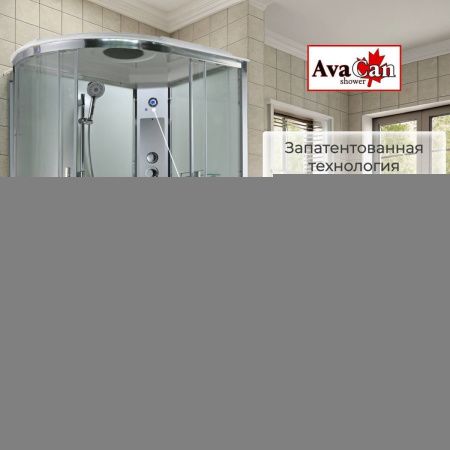 Душевая кабина AvaCan EM EM3812RT 120х80 асимметричная с крышей ориентация правая
