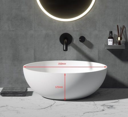 Раковина из искусственного камня Armadi Art NeoArt/Monaco/Vallessi Avantgarde 879-35 40х40 накладная цвет белый без отверстий под смеситель