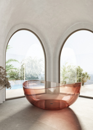 Ванна полиэфирная смола Abber Kristall AT9705Koralle 150х150 отдельностоящая круглая