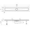 Душевой лоток Timo Drain Systems DS230210/03 105х10 черный